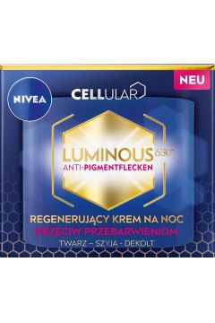 Nivea Cellular Luminous 630® regenerujący krem na noc przeciw przebarwieniom 50 ml