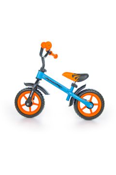 Rowerek biegowy Dragon z hamulcem niebiesko-pomarańczowy MILLY MALLY