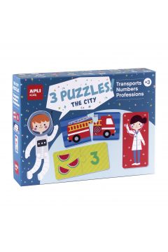 Transplant Secretary circuit Puzzle Zestaw puzzli dwuelementowych - miasto 3+ Apli Kids w sklepie  TaniaKsiazka.pl