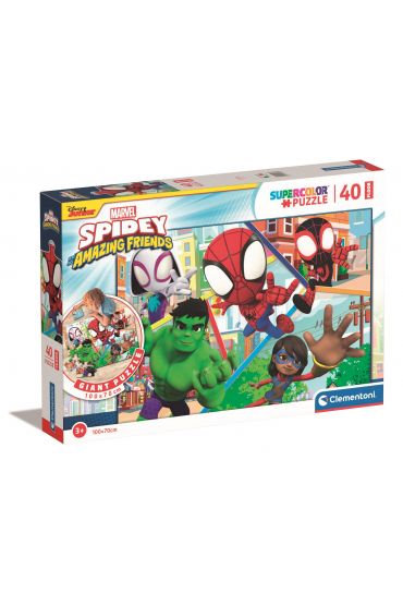 Puzzle podogowe 40 el. Supercolor. Spidey and Friends Clementoni