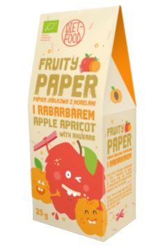 Diet-Food Papier owocowy - jabłko + morela + rabarbar 25 g Bio