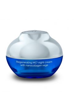HiSkin SkinLed Regenerating MC2 Night Cream With Nanocollagen Vege regenerujący krem na noc z nanokolagenem vege + masażer i światło LED refill 50 ml