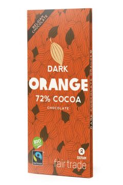 Oxfam Fair Trade Czekolada gorzka z kawałkami pomarańczy 100 g Bio