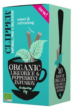 Clipper Herbatka z lukrecją i miętą pieprzową 20 x 1,5 g Bio