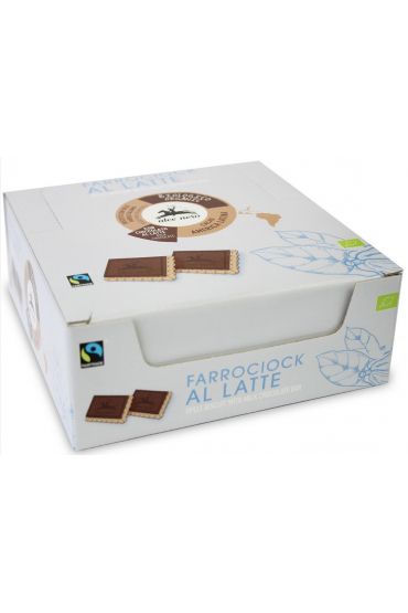 Alce Nero Herbatniki orkiszowe z mleczn czekolad fair trade 28 g Bio