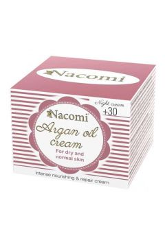 Nacomi Argan Oil Cream 30+ krem arganowy z kwasem hialuronowym na noc 50 ml