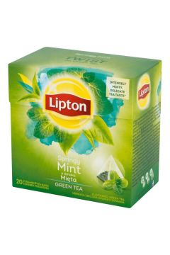 Lipton Zielona herbata o smaku mięty 20 x 1,6 g