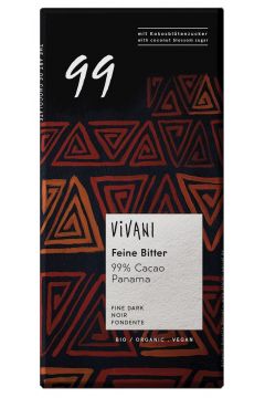 Vivani Czekolada gorzka, kakao 99% 80 g Bio