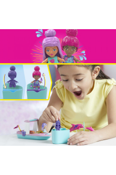 MEGA Barbie Color Reveal Przygoda z delfinami Zestaw klocków Mattel