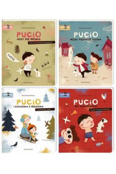 Pakiet Pucio: Pucio uczy się mówić, Pucio mówi pierwsze słowa, Pucio i ćwiczenia z mówienia, Pucio na wakacjach