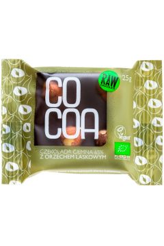 Cocoa Czekolada ciemna 65 % z orzechami laskowymi 25 g Bio