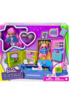 Barbie Extra Zestaw + Mała lalka + zwierzątka HDY91 Mattel