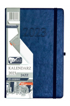Kalendarz 2023 A5 Jazz dzienny granatowy
