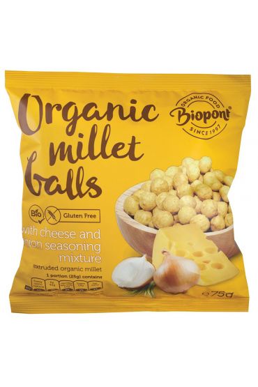 Bio Pont Chrupki jaglane serowo - cebulowe bezglutenowe 75 g Bio