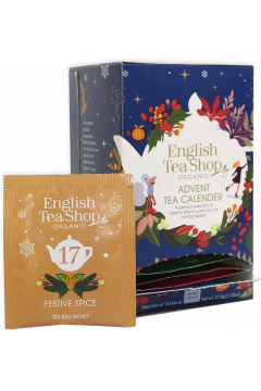 English Tea Shop Organic Kalendarz adwentowy niebieski herbatki 25 x 1,5 g Bio