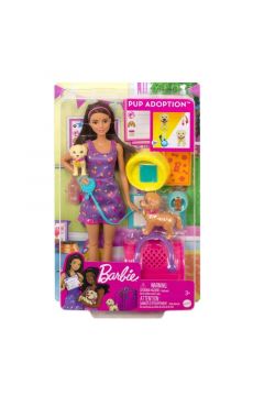 Lalka Barbie Adopcja piesków Mattel