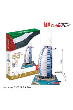Puzzle 3D 101 el. Wieżowiec Burj Al Arab Cubic Fun