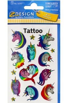 Tatuaże dla dzieci Jednorożce
