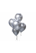 Godan Balony chromowane Srebrne, B&C 30 cm 5 szt.