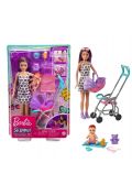 Barbie Opiekunka Lalka Skipper Wózek + bobas Zestaw GXT34 Mattel
