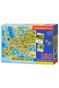 Puzzle 180 el. Mapa Europy Castorland
