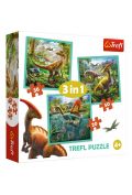 Puzzle 3w1 Niezwykły świat dinozaurów Trefl