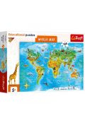 Puzzle 104 el. Edukacyjne Mapa świata 15570 Trefl