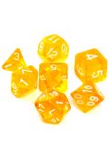 Komplet kości RPG - Kryształowe żółte Rebel