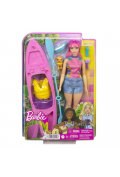 Barbie Kemping Daisy Lalka + kajak Zestaw HDF75 Mattel