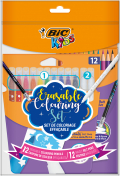Zestaw flamastry magiczne + kredki wymazywalne BIC Kids Erasable Coloring Set Pouch 24 szt.
