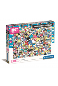 Puzzle 1000 el. Impossible Puzzle! Hello Kitty and friends Clementoni
