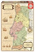 Puzzle 500 el. Mapa Portugalii z 1710 roku Educa