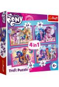 Puzzle 4w1. Kolorowe Kucyki Pony Trefl
