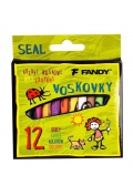 Fandy Kredki świecowe Seal 12 kolorów
