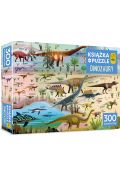 Książka i puzzle 300 el. Dinozaury Foksal
