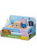 Peppa Pig - Drewniana łódka z figurką