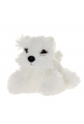 Maskotka Pies siedzący biały 13 cm Beppe