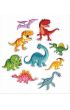 LearnHow Dekoracje okienne dwustronne Dinozaury 01 9 szt.