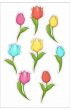 Dekoracje okienne dwustronne - Tulipany 02 8szt