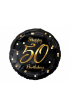 Godan Balon foliowy B&C Happy 50 Birthday czarny, złoty